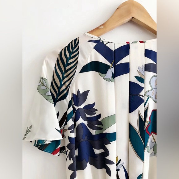 NWT $395 Tory Burch Anatolie Silk Floral Dress - Picture 11 of 11